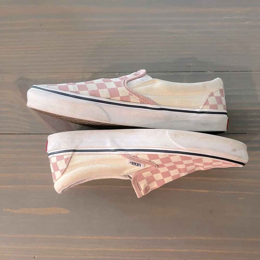 Pink checkered vans